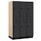 Salsbury Industries Wardrobe Locker, 45" W, 21" D, 76" H, (3) Wide, (6) Openings, Black 27361BLK - alternate 1